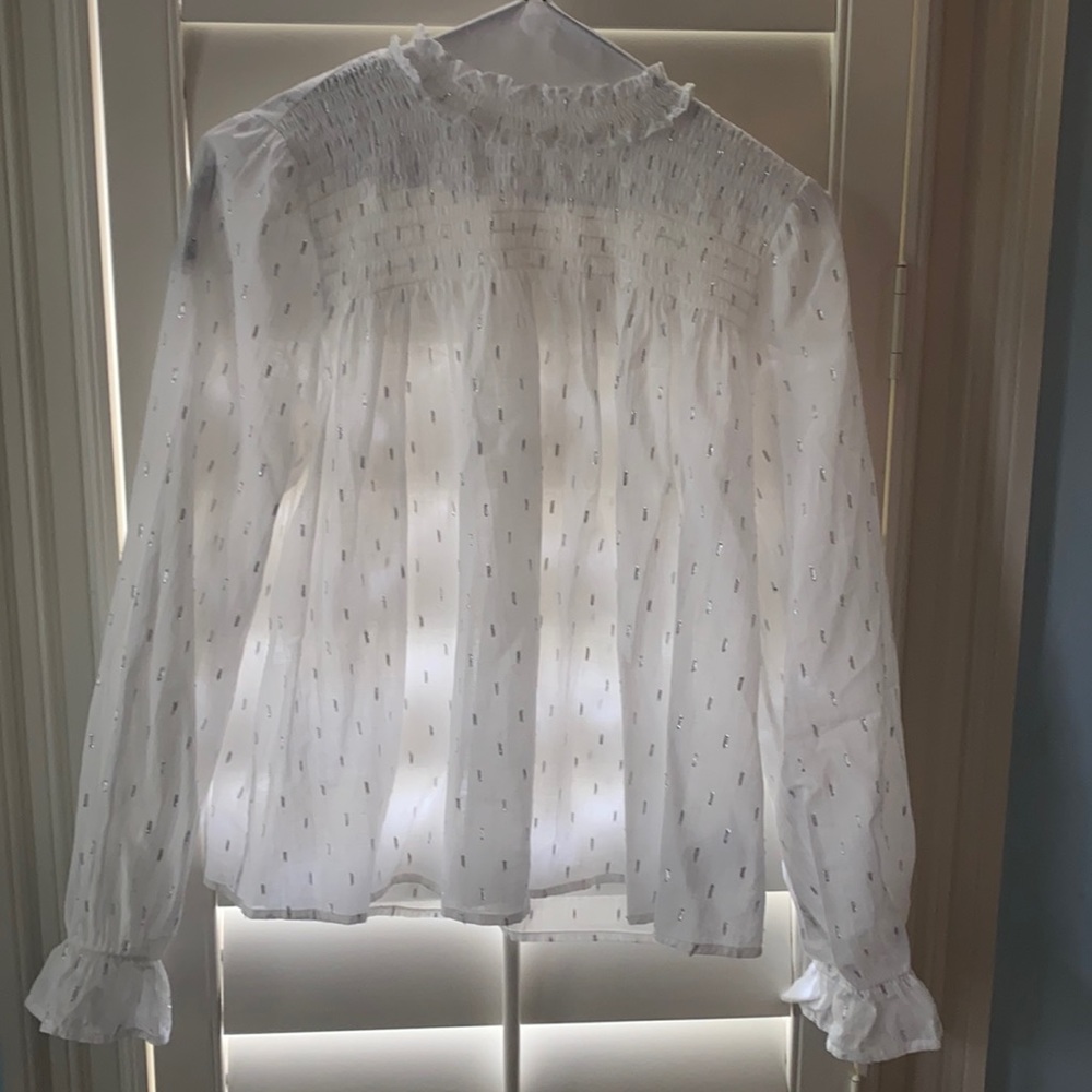 Gap long sleeve ruffle top